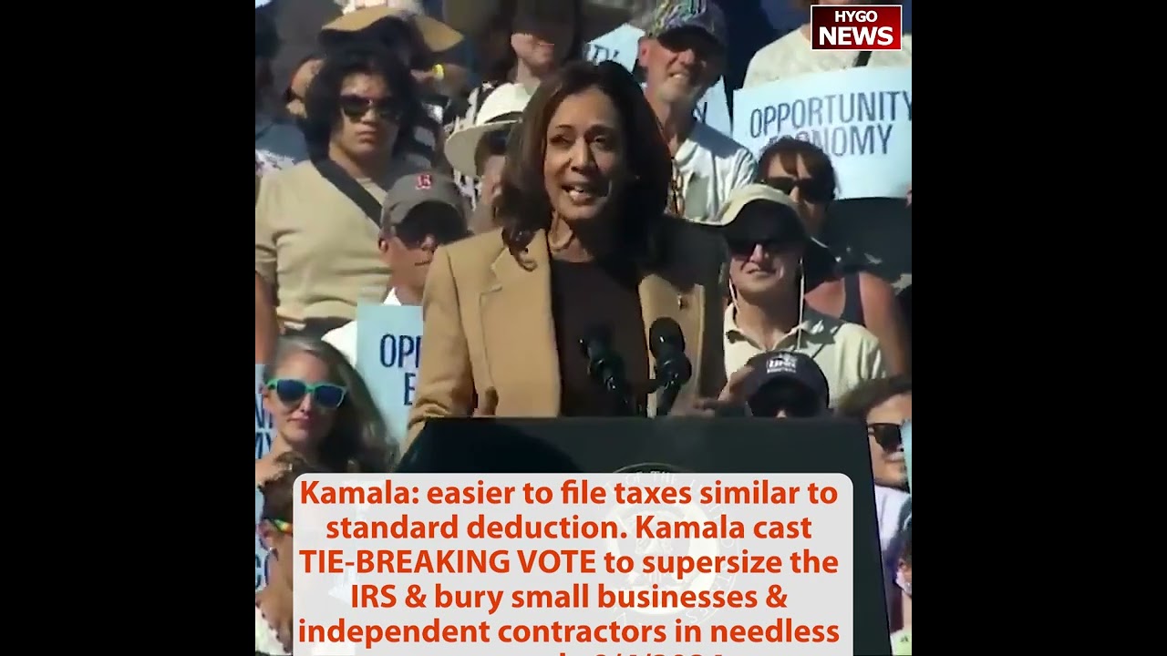 Kamala Word Salad So cringe, supports small businesses tax rates 43.4%, unrealized gains tax