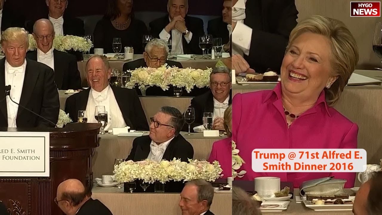 Kamala skipping Al Smith dinner, Trump & Hillary very hilarious 2016 appearance