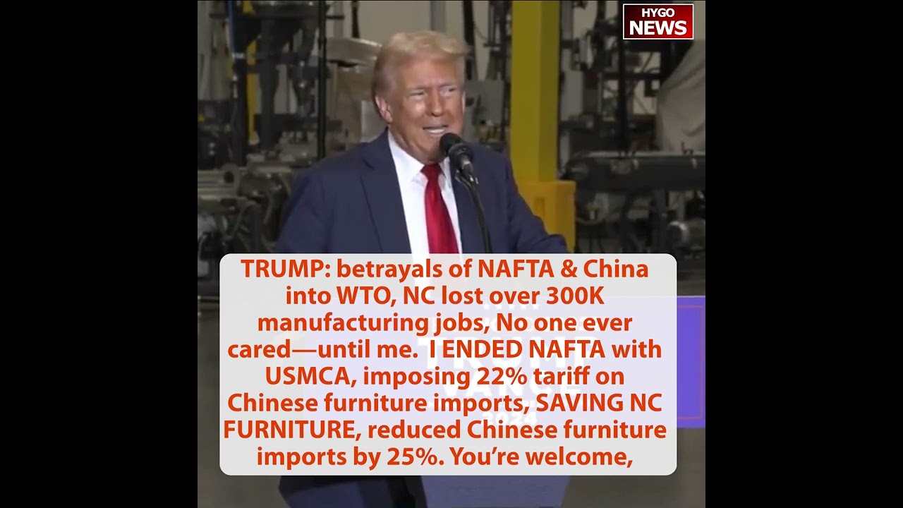 TRUMP: temporary cap on credit card interest rates 10%; I ENDED NAFTA imposing 22% tariff on Chinese