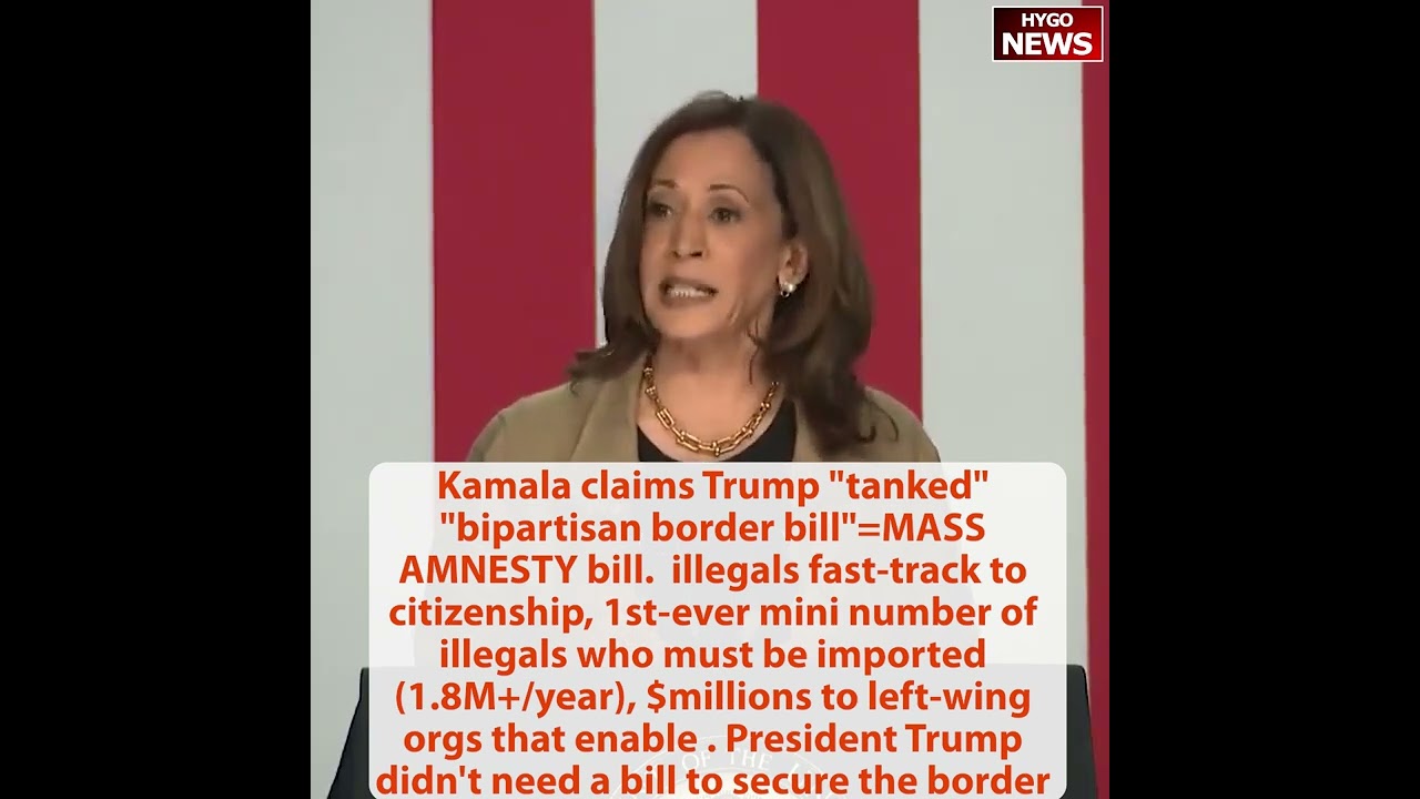 Kamala now praising Border Patrol agents (she has spread false smears), US= sovereign nation