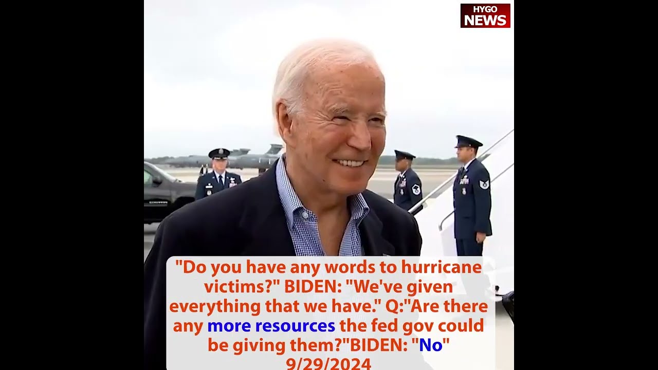 BIDEN: settle Yemen strike, no more hurricane resources; Kamala: unnecessary degree Fed jobs, debate