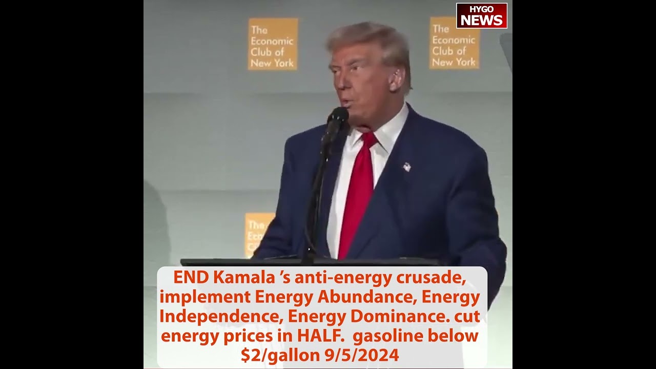 TRUMP: END Kamala anti-energy crusade, gas below $2/gallon， low taxes regulations interest rates