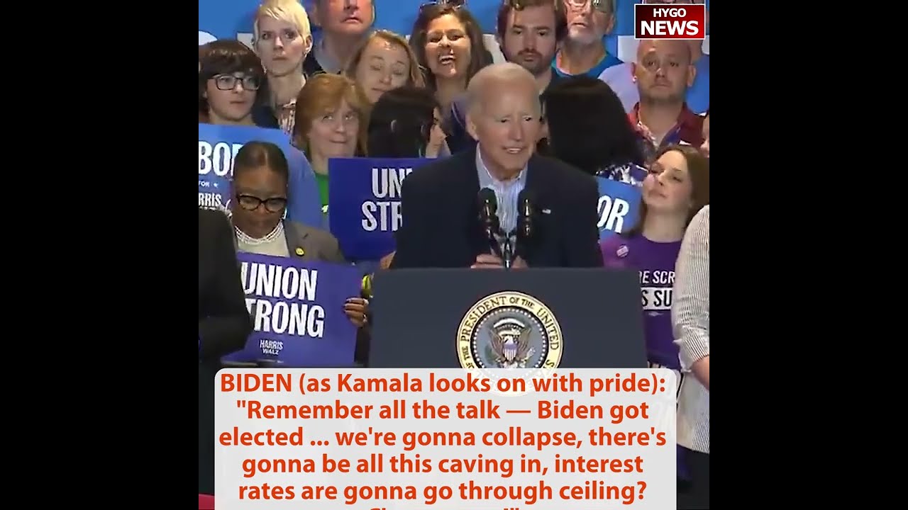 BIDEN we’re gonna collapse, all this caving in, interest rates gonna go thru ceiling? C’mon, man!