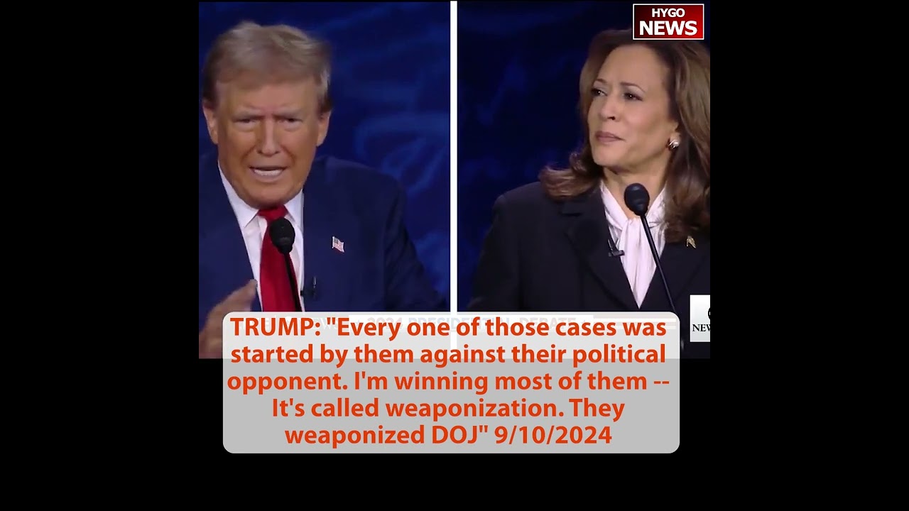 Kamala: We need to address needs of American (She’s had 3.5 years to “address”); Trump: DOJ weapon