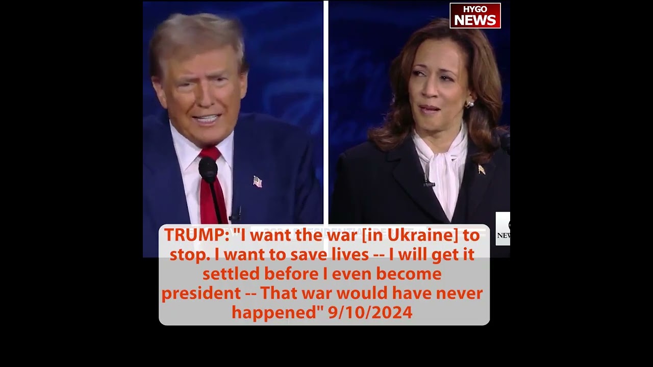 TRUMP: They sent her to negotiate peace, 3 days later Putin started war; KAMALA: Trump is weak