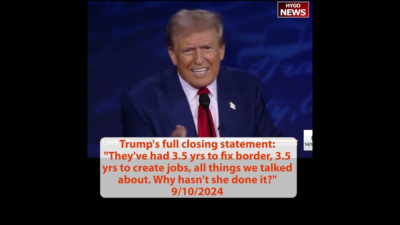 Trump full debate closing statement; RFK: moderators bias they didn’t fact-check Kamala single time