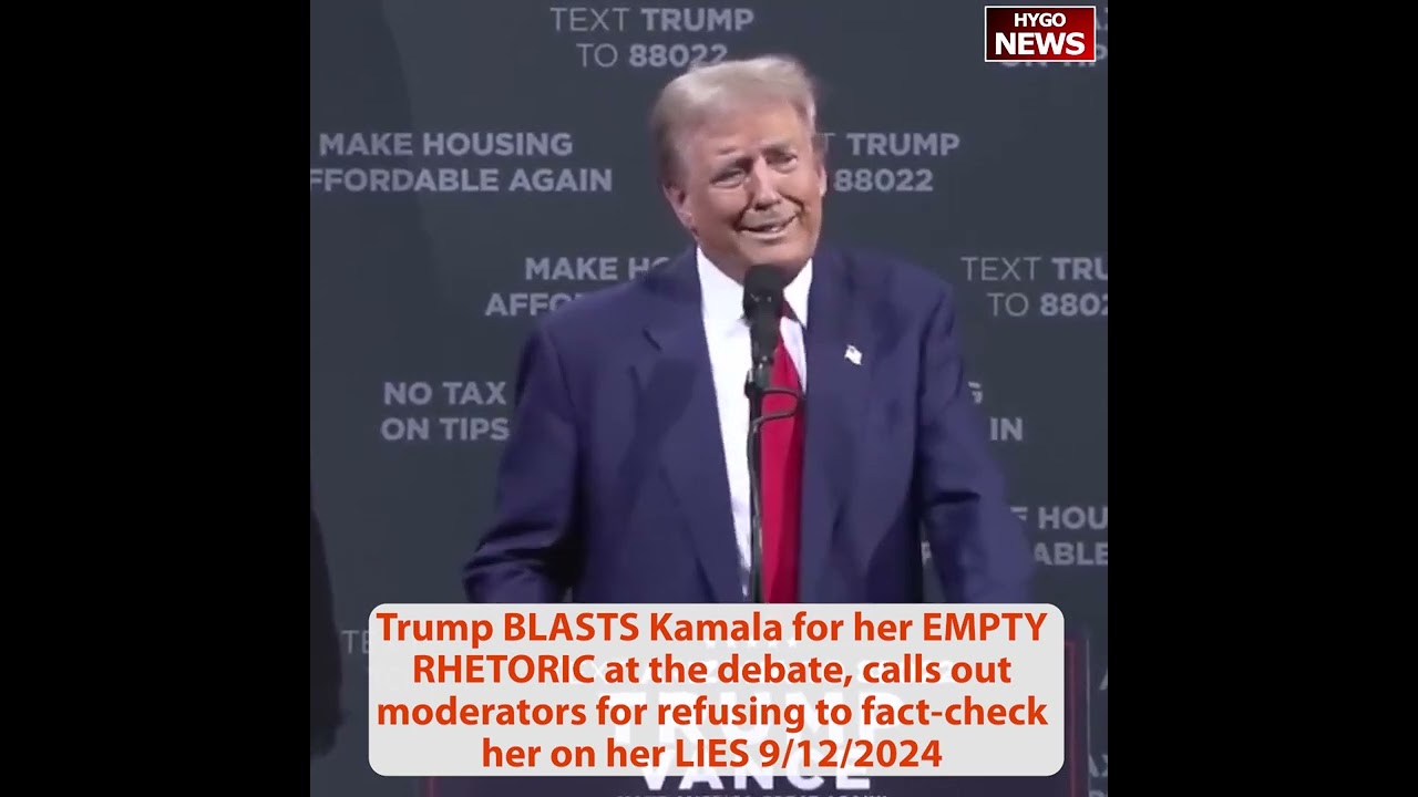 Trump BLASTS Kamala EMPTY RHETORIC at the debate, calls out moderators refusing to fact-check