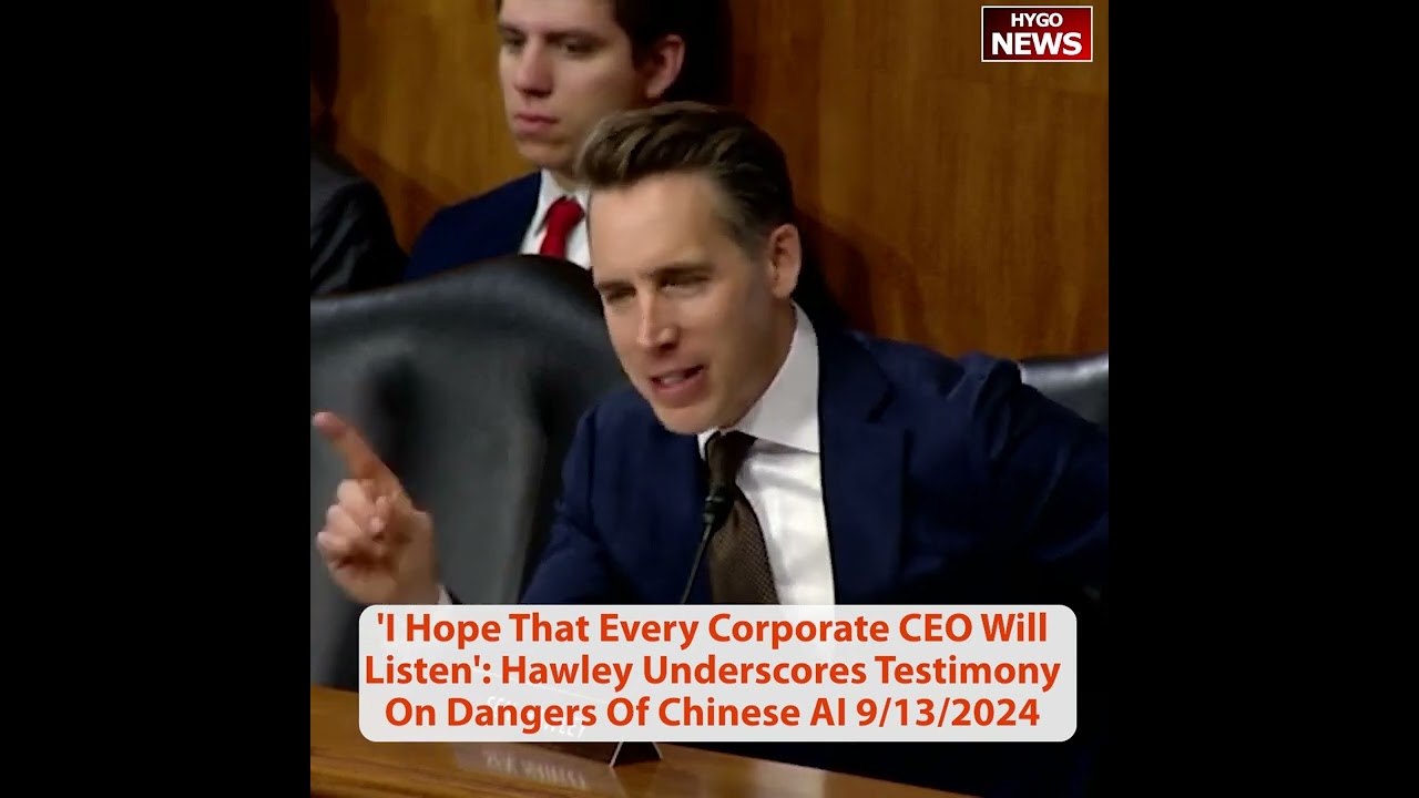 Dangers Of Chinese AI, Hawley: I Hope That Every Corporate CEO Will Listen, billions invested China