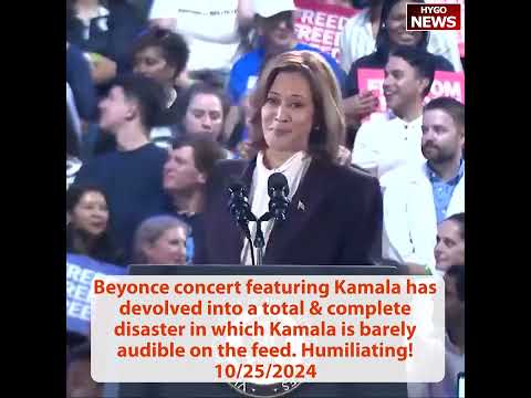 Kamala Beyonce concert humiliating, barely audible; TRUMP: Joe asleep & Kamala party with Beyonce