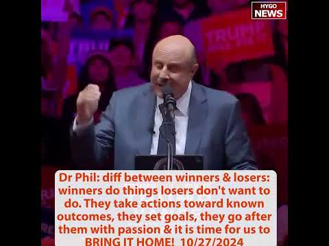 Dr Phil: winners do things losers don’t want to do; Vance: Muhammad Ali, Elvis Presley, Hulkmania