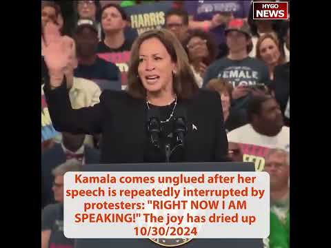 What’s up with Freak leg kicks? Kamala unglued when interrupted by protesters; Trump Garbage Truck