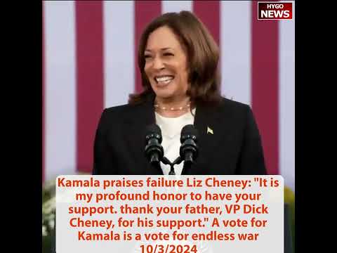 Kamala thanked Liz Cheney & Dick Cheney for support; Dockworkers union boss = Batman, Kamala threw