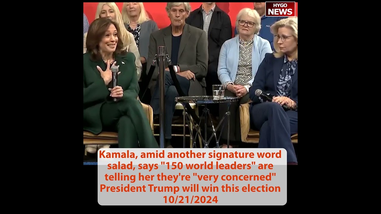 HIGHLY CRINGE Kamala: 150 world leaders telling her very concerned Trump will win this election