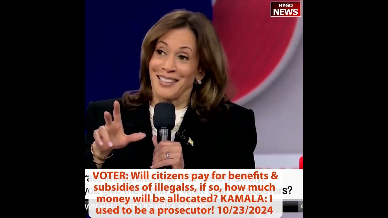 Q: how much money will be for benefits & subsidies of illegals? KAMALA: I used to be a prosecutor!