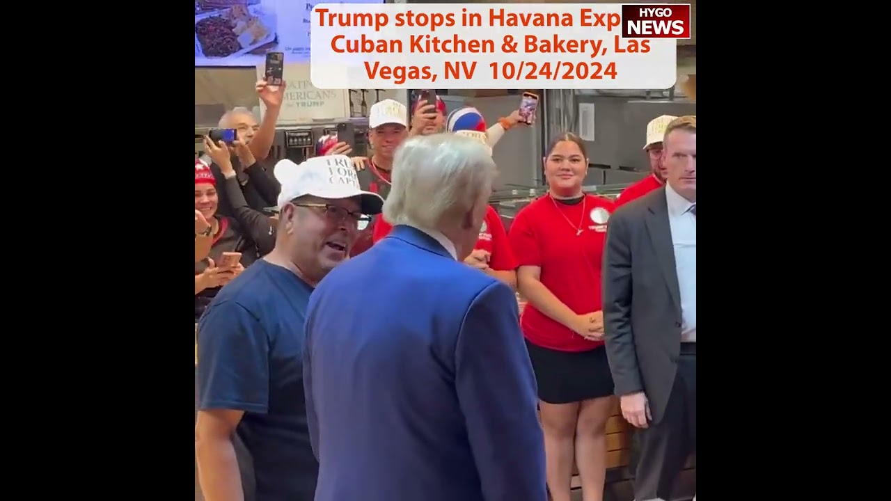 Trump at Havana Express Cuban Kitchen; She broke it, I promise you, I WILL FIX IT; UFC fighter Jorge