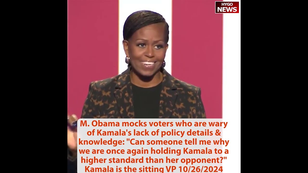 M. Obama mocks voters: why holding Kamala to higher standard than her opponent? Kamala Cringiest