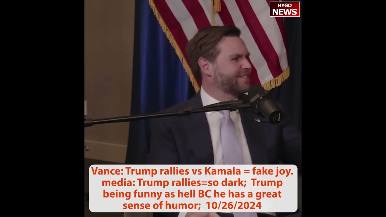 Vance: Trump great sense of humor being funny as hell, Kamala fake joy & fraudulent laugh