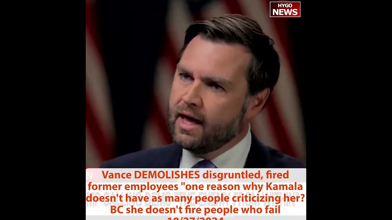 Vance: Not many people criticizing Kamala? BC she doesn’t fire people who fail; on Atlantic article