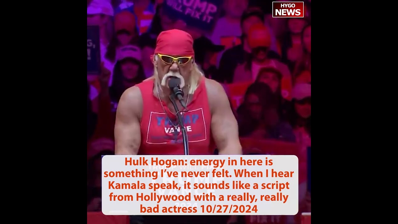 Hulk Hogan rips shirt off: I don’t see any stinkin Nazis here, whatcha gonna do? Kamala bad actress