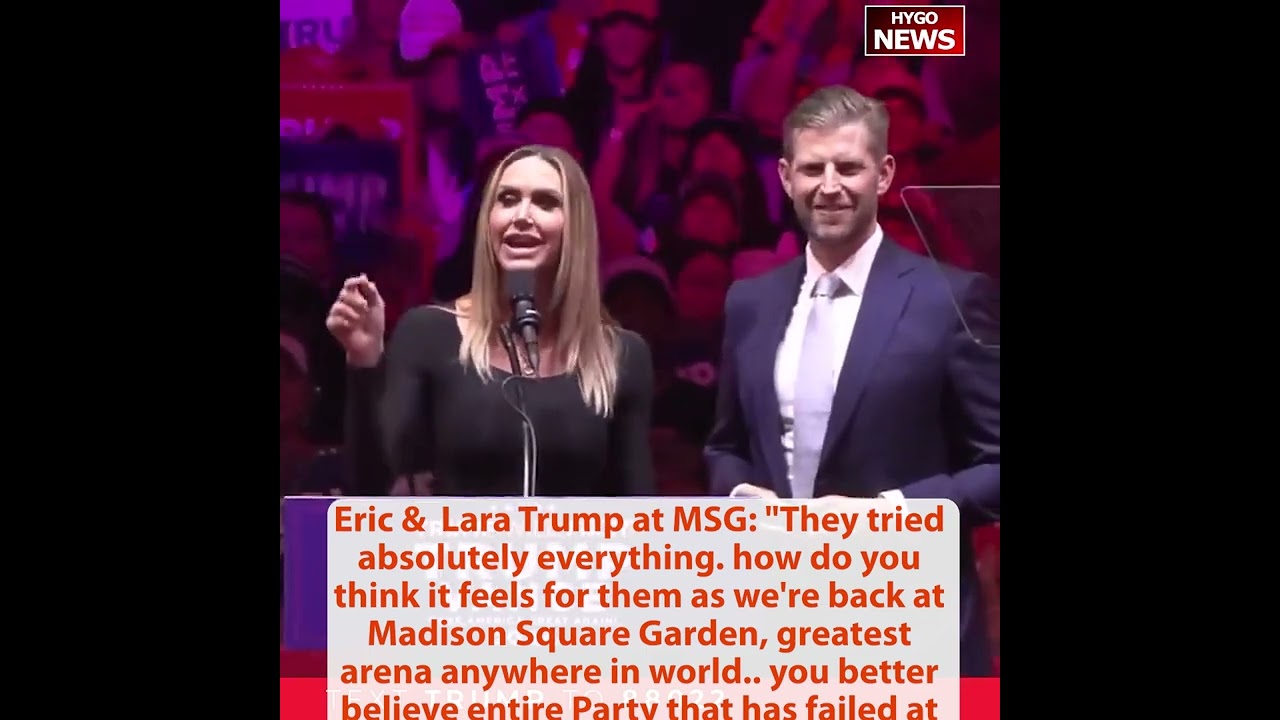 Eric & Lara Trump: 200K people wanted to get into MSG; Entire Party failed at taking down Trump