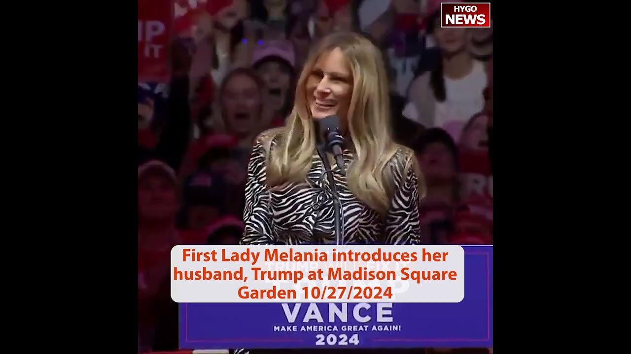 Melania Trump ended her speech by introducing her husband Trump at sold-out Madison Square Garden