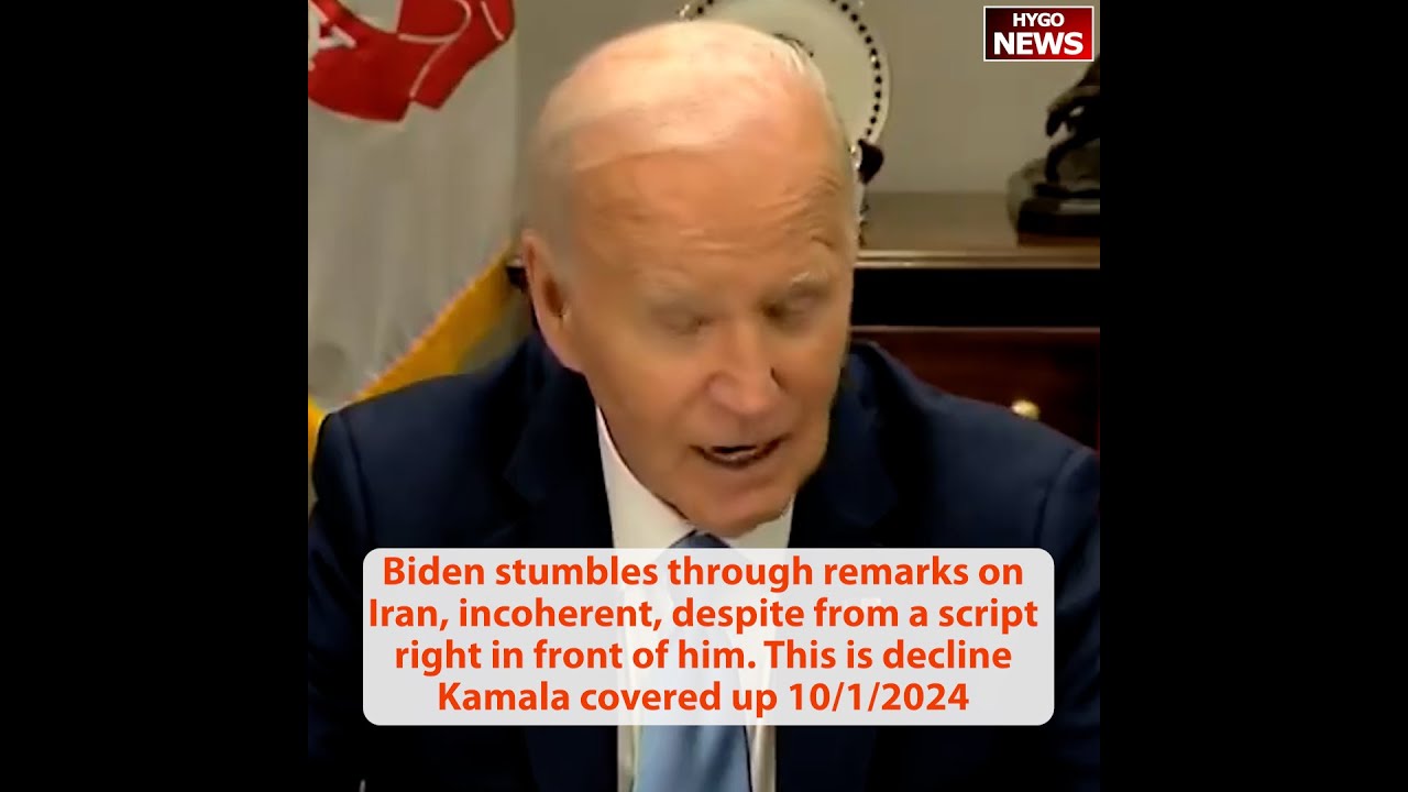 Biden stumbles thru remarks; Kamala now tough on Iran, ignores questions as usual, FLASHBACK