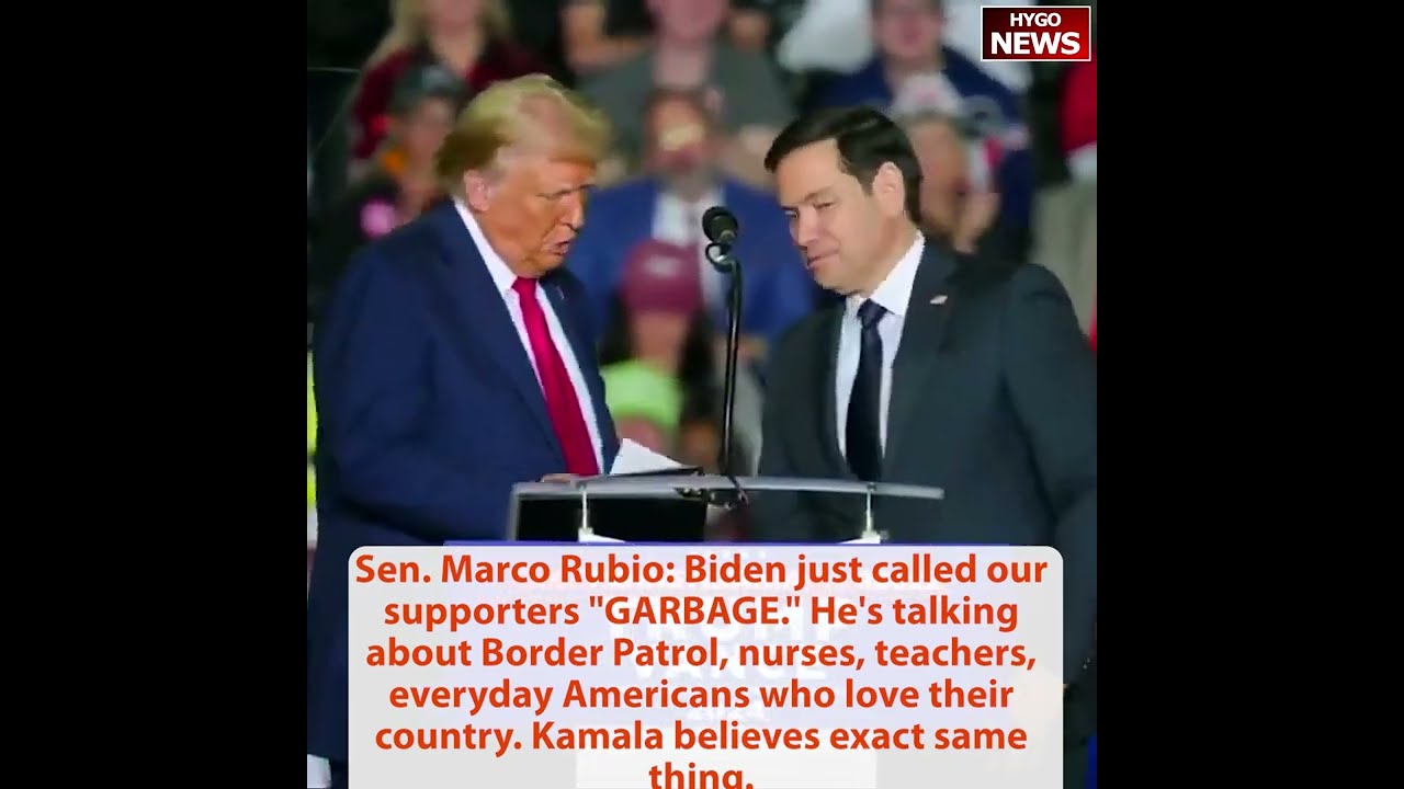 Sen Rubio: Biden called our supporters “GARBAGE” Border Patrol, nurses, teachers, everyday Americans