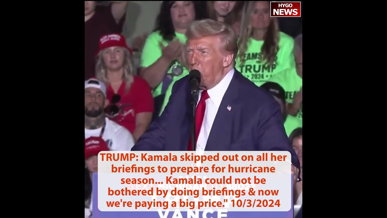 TRUMP: Kamala skipped out on all her briefings now we’re paying a big price; Vance tours hurricane