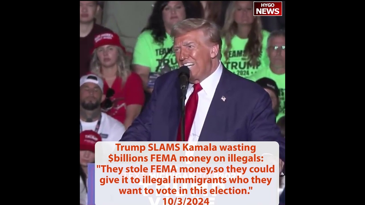 Trump SLAMS Kamala wasting $billions FEMA money on illegals to vote in this election; SHUT DOWN APP