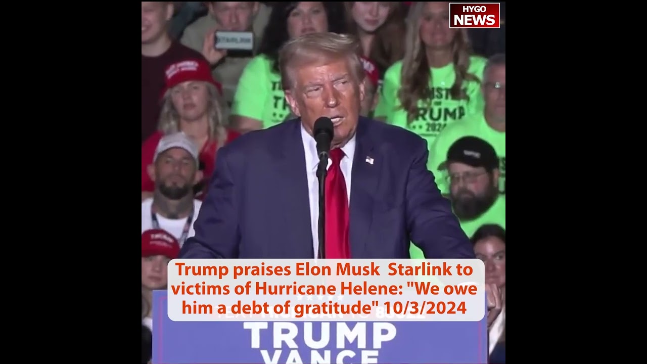 TRUMP: dreams BIG again, BUILDS things again; praises Musk Starlink owe him debt of gratitude