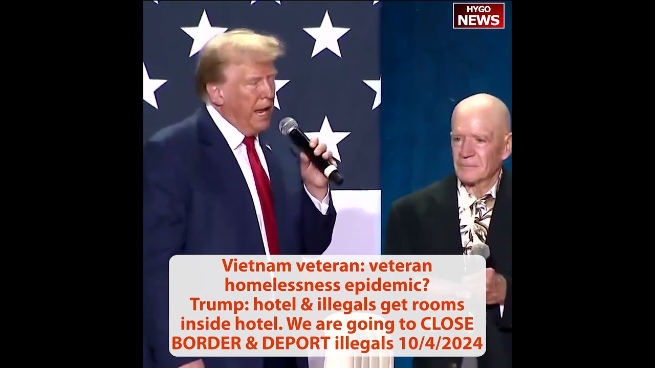 TRUMP rally Vietnam veteran: veteran homelessness epidemic that Kamala/ Joe are causing?