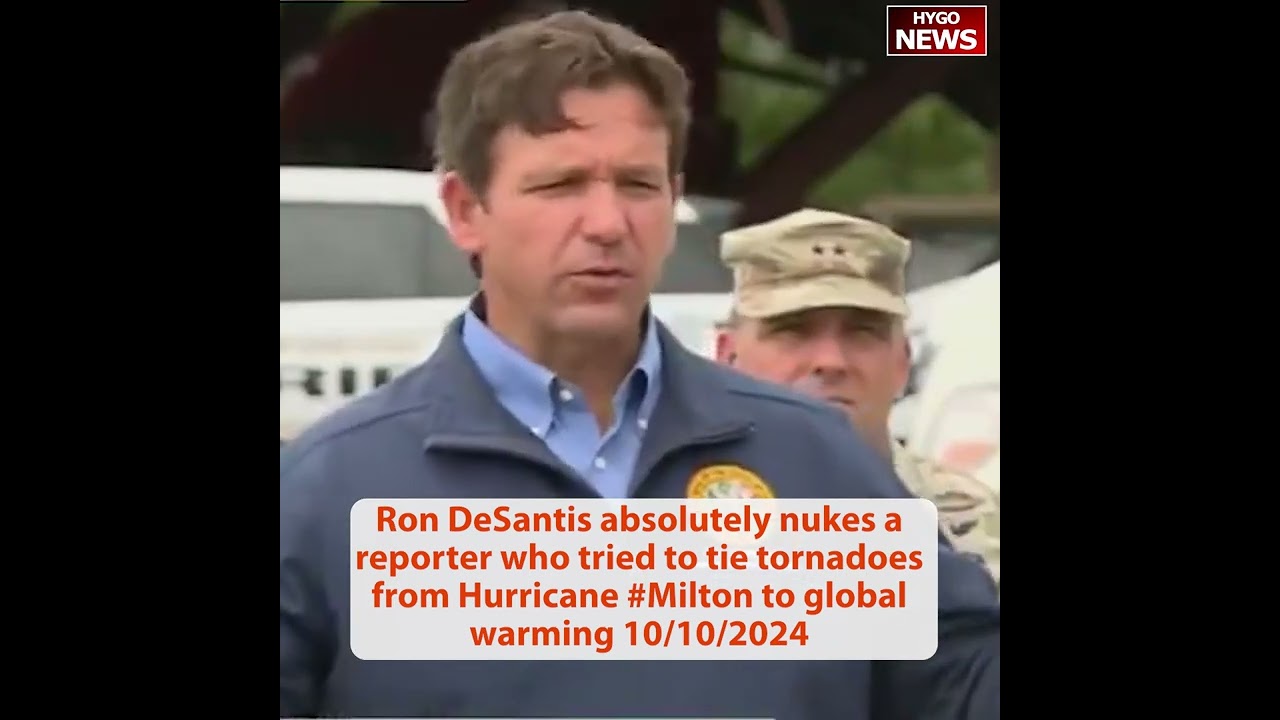 Gov Ron DeSantis NUKES Far Left Reporter on Global Warming During Hurricane Presser