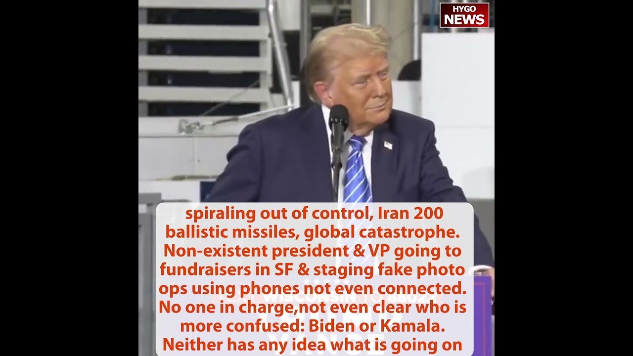 Iran 200 missiles, VP to fundraisers & fake photo ops using phones not connected, No one in charge