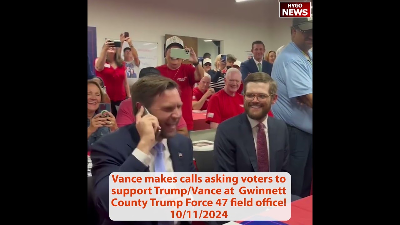 Vance makes calls asking voters to support Trump/Vance @Gwinnett County Trump Force 47 field office!