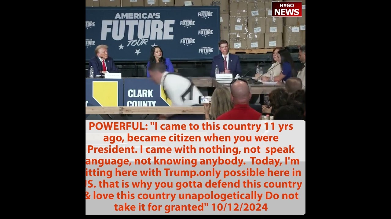 POWERFUL: I came to this country with nothing & became a citizen when you were President, Today …