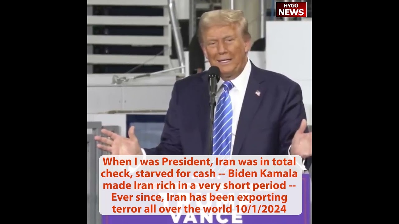 TRUMP: Iran had no money when I was in charge, Now $300B & another $300B Biden/Kamala made Iran rich