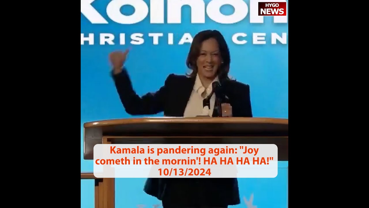 Kamala pandering again: Joy cometh in the mornin’! HA HA HA HA! Vance: Chinese $3/day, American 100x