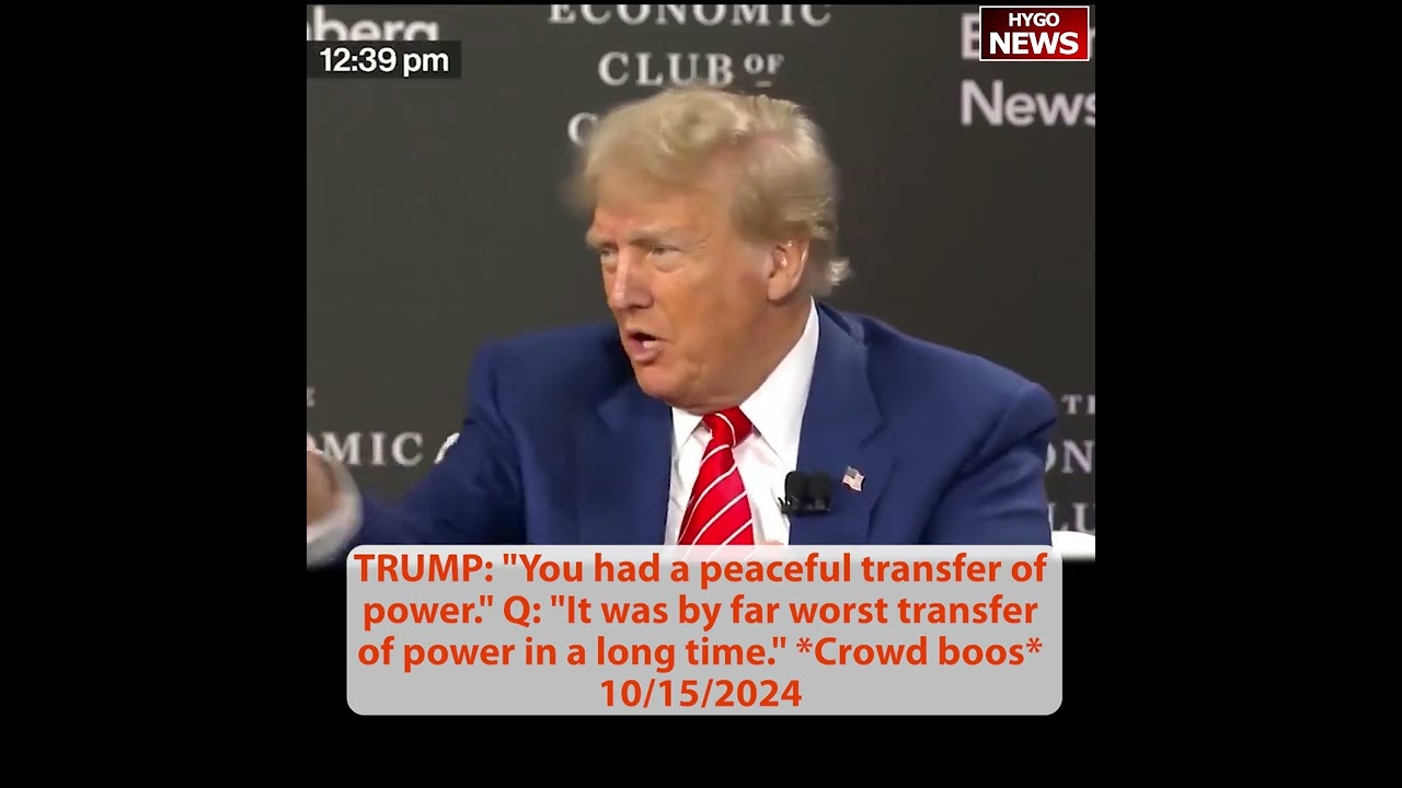 TRUMP: had peaceful transfer of power, Bloomberg: worst transfer of power; Trump common sense