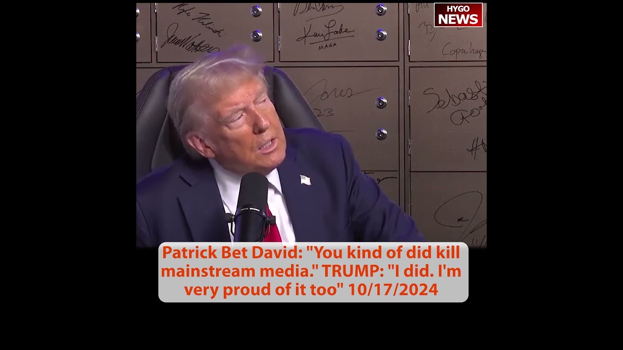 Q: Fake News mainstream media; TRUMP: I did. I’m very proud of it too.