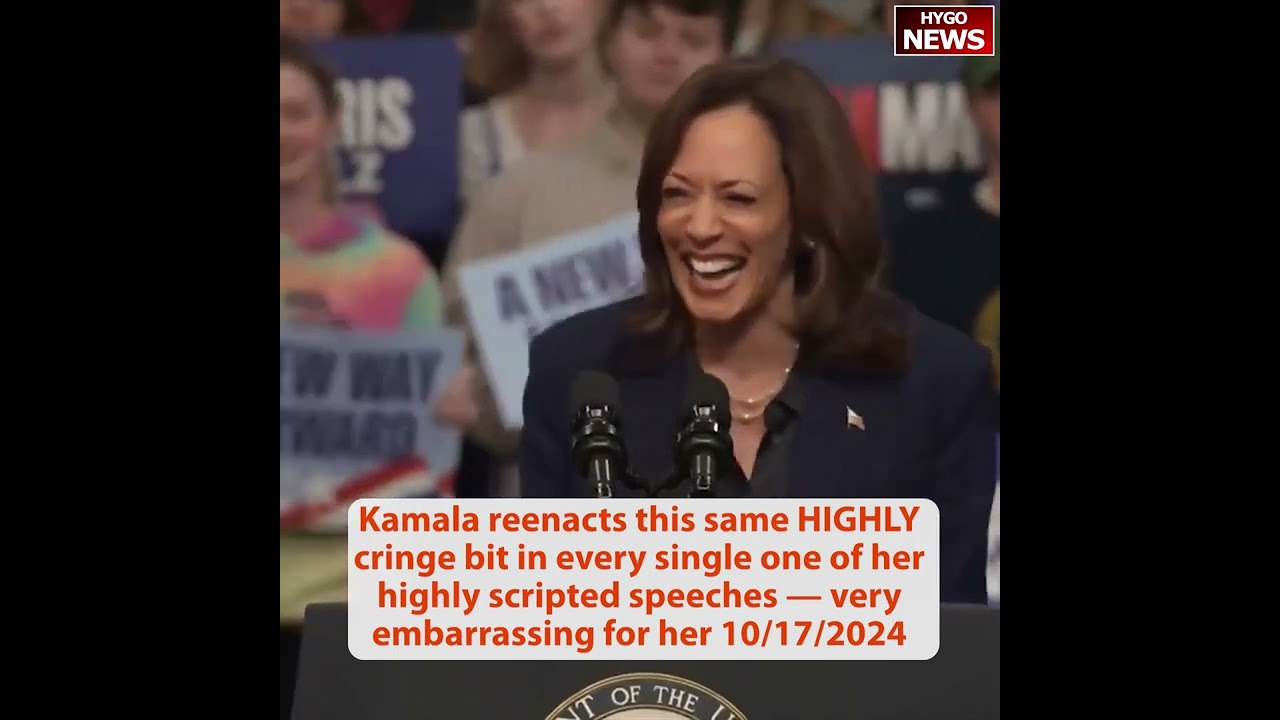 Kamala screaming & reenacts this same HIGHLY cringe bit in every single one; visibly defeated