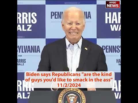 Biden: Republicans=guys you’d like to smack in ass; Kamala flustered when interrupted by protesters