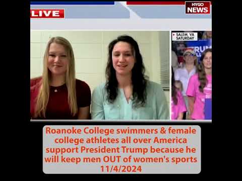 Roanoke College swimmers & female college athletes all over America support Trump