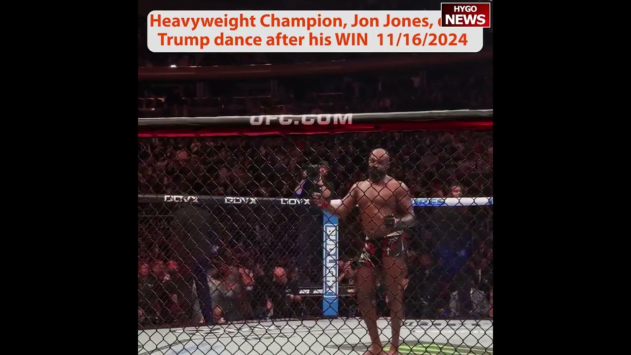 Jon Jones hands his UFC heavyweight championship belt to Trump; TRUMP DANCE IS EVERYWHERE!