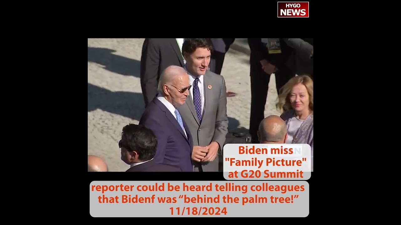 “Oh my God… he’s behind palm tree right now!” Biden miss “Family Picture” at G20 Summit