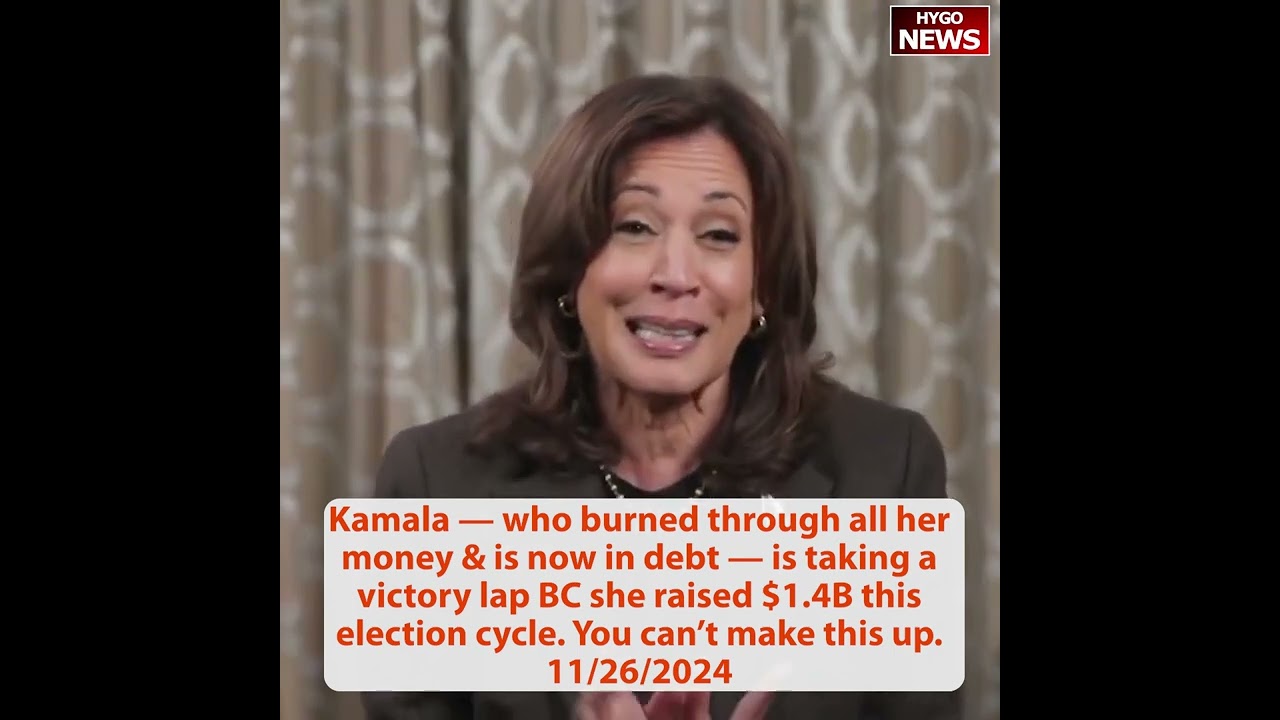 Kamala victory lap raised $1.4B ; Joe, Jill & Hunter final Thanksgiving vacation on taxpayers’ dime