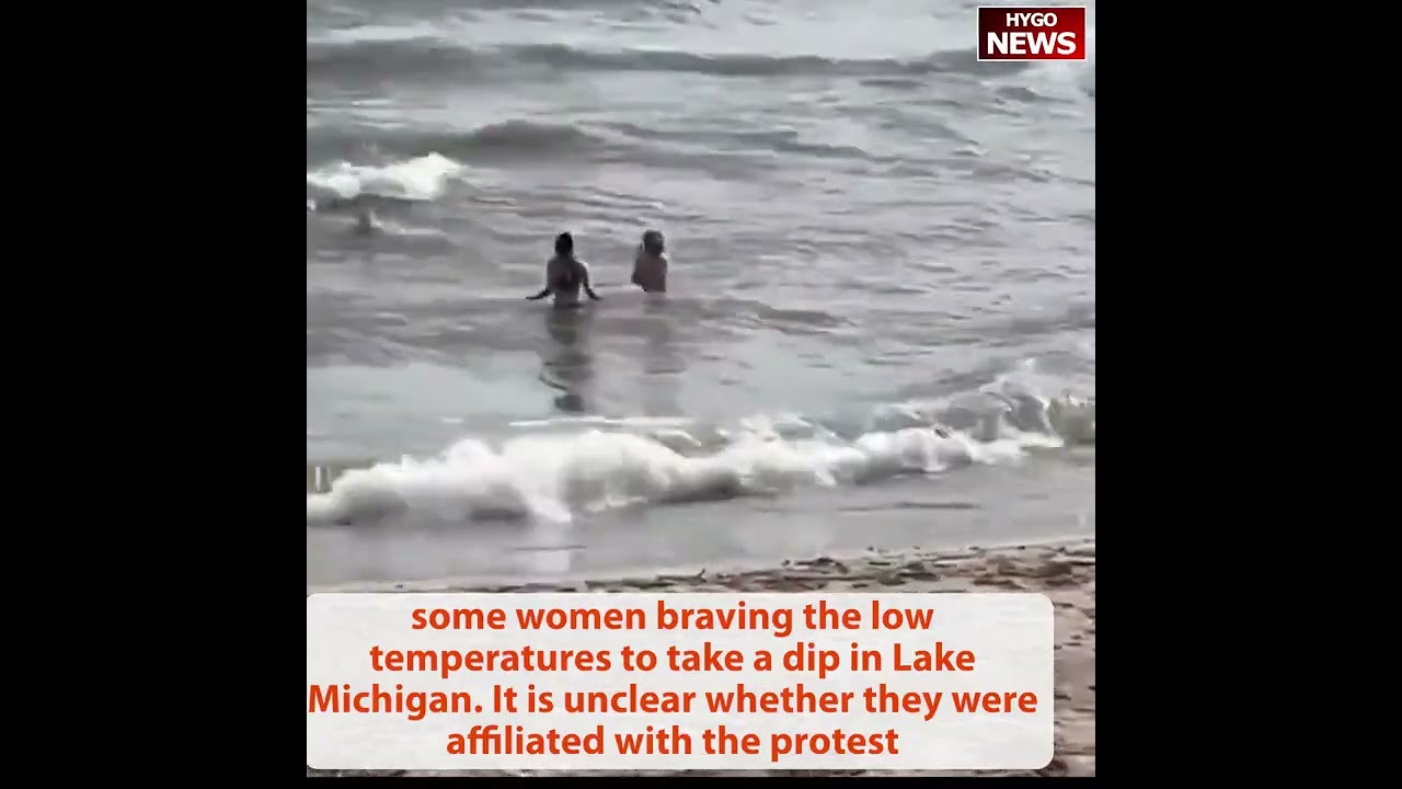 Liberal Women Protest Trump’s Victory With ‘Primal Scream’ on Lake Michigan, low temperatures dip