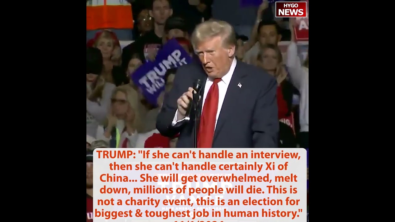 TRUMP: I have put everything on the line for you including my life; she can’t handle an interview