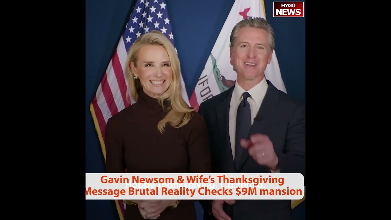 Gavin Newsom & Wife’s Thanksgiving Message from $9M mansion Brutal Reality Checks; Eric Trump Day 1