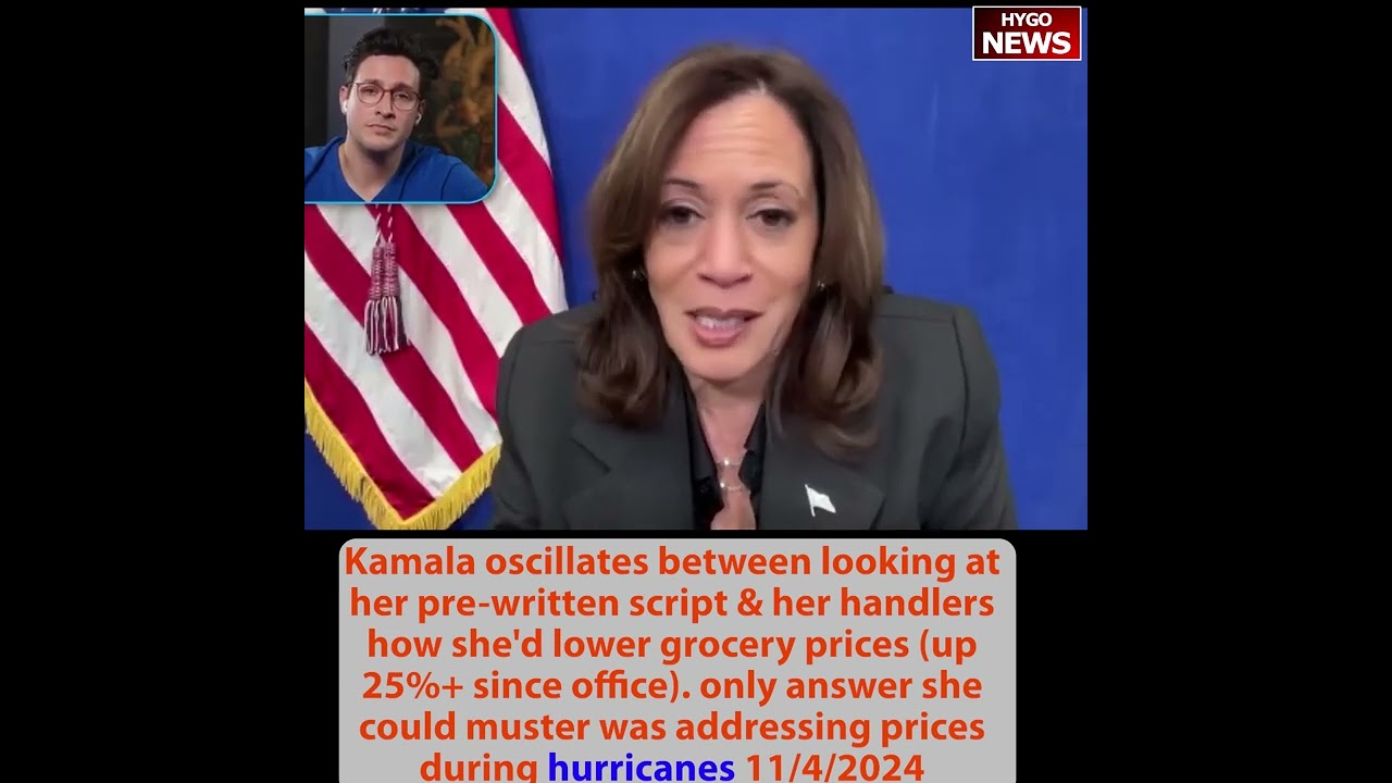 Kamala only answer was price gouging during hurricanes; CRINGE start & close!