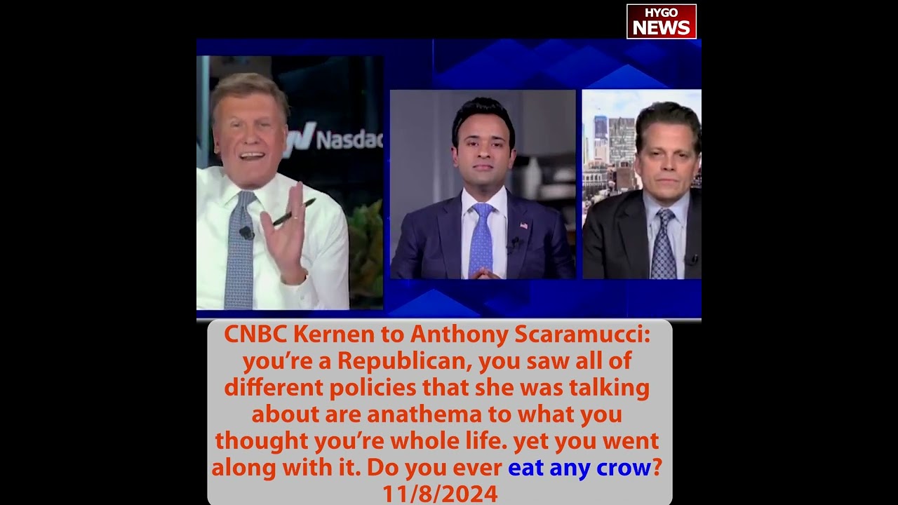 CNBC Joe Kernen to Anthony Scaramucci: aren’t you slightest bit embarrassed, ever eat crow?